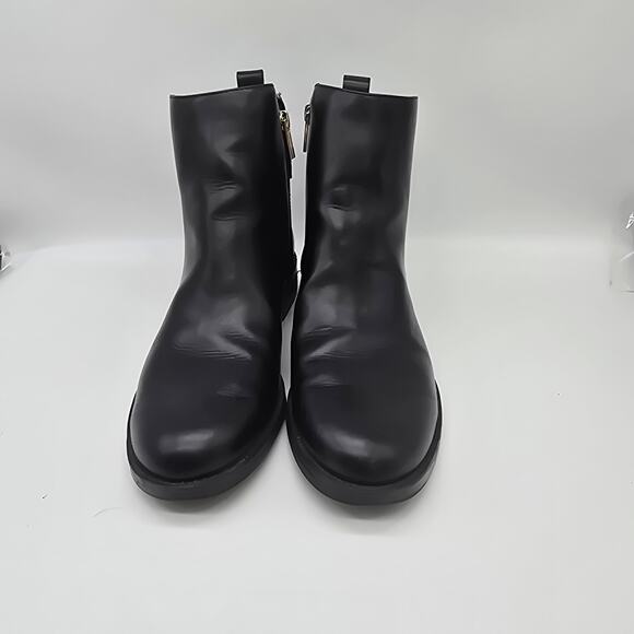 Tommy Hilfiger Side Zip Rezin2 Vegan Leather Ankle Moto Boots  Black Size 8 Logo - Picture 3 of 10